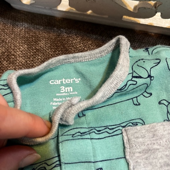 3 Months Set of 4 Baby Bundle: 3 Onesies and 1 Pair of Pants - Blue, Green, Camo - Picture 6 of 7